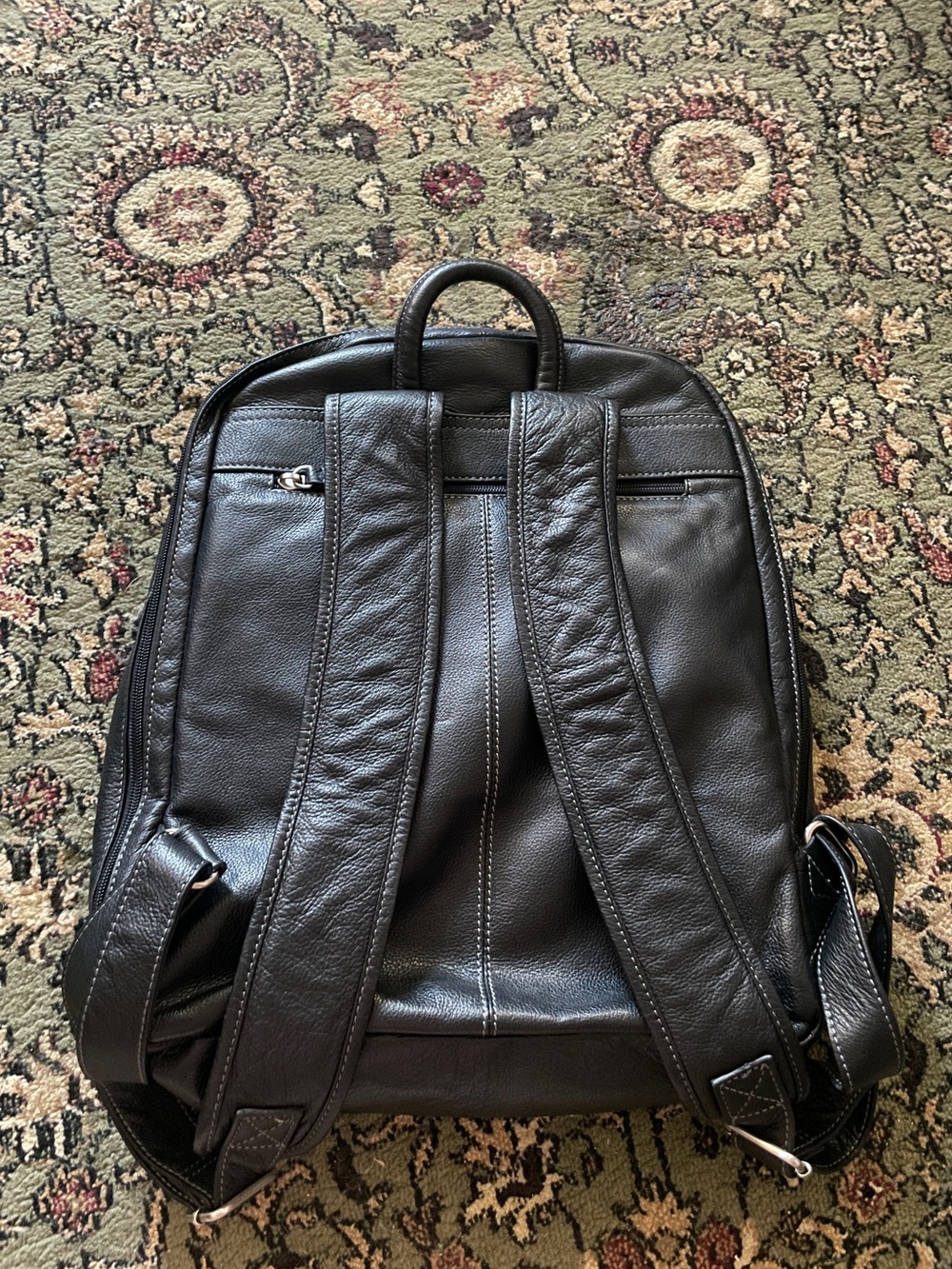 Hexagona Paris Leather Travel Backback - Picture 2 of 14